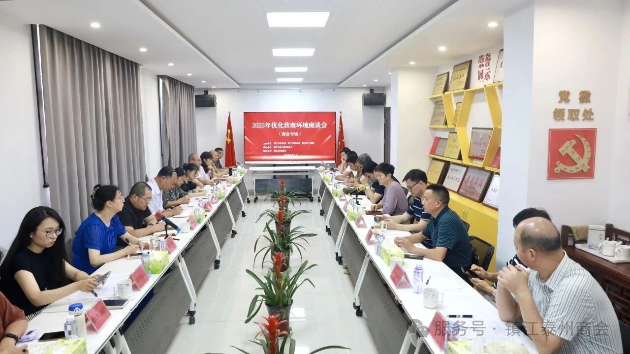 政企同心话营商 共绘发展新图景——优化营商环境座谈会（商会专场）在镇江泰州商会召开(图1)